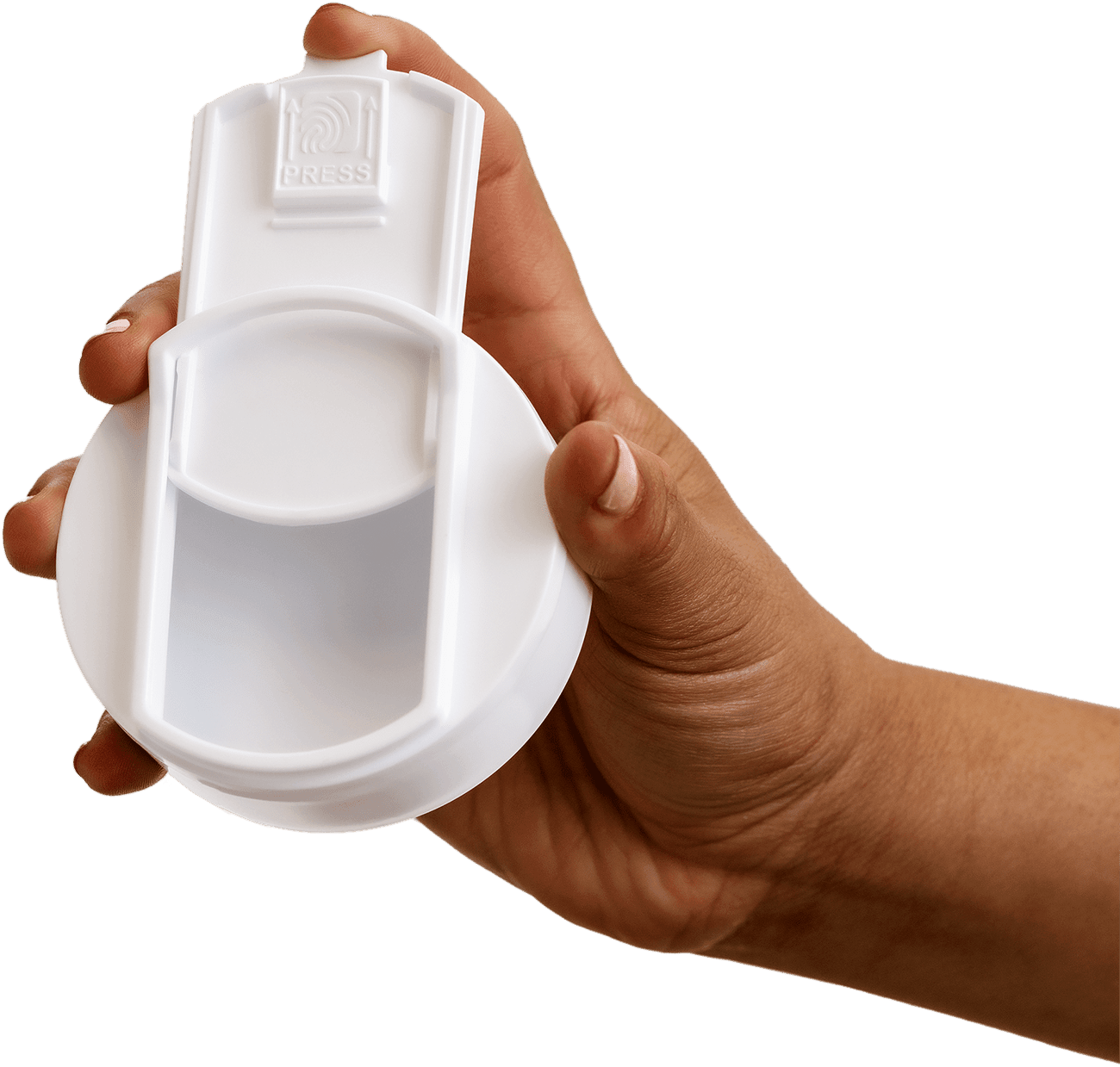 SnapSlide hand holding cannabis container